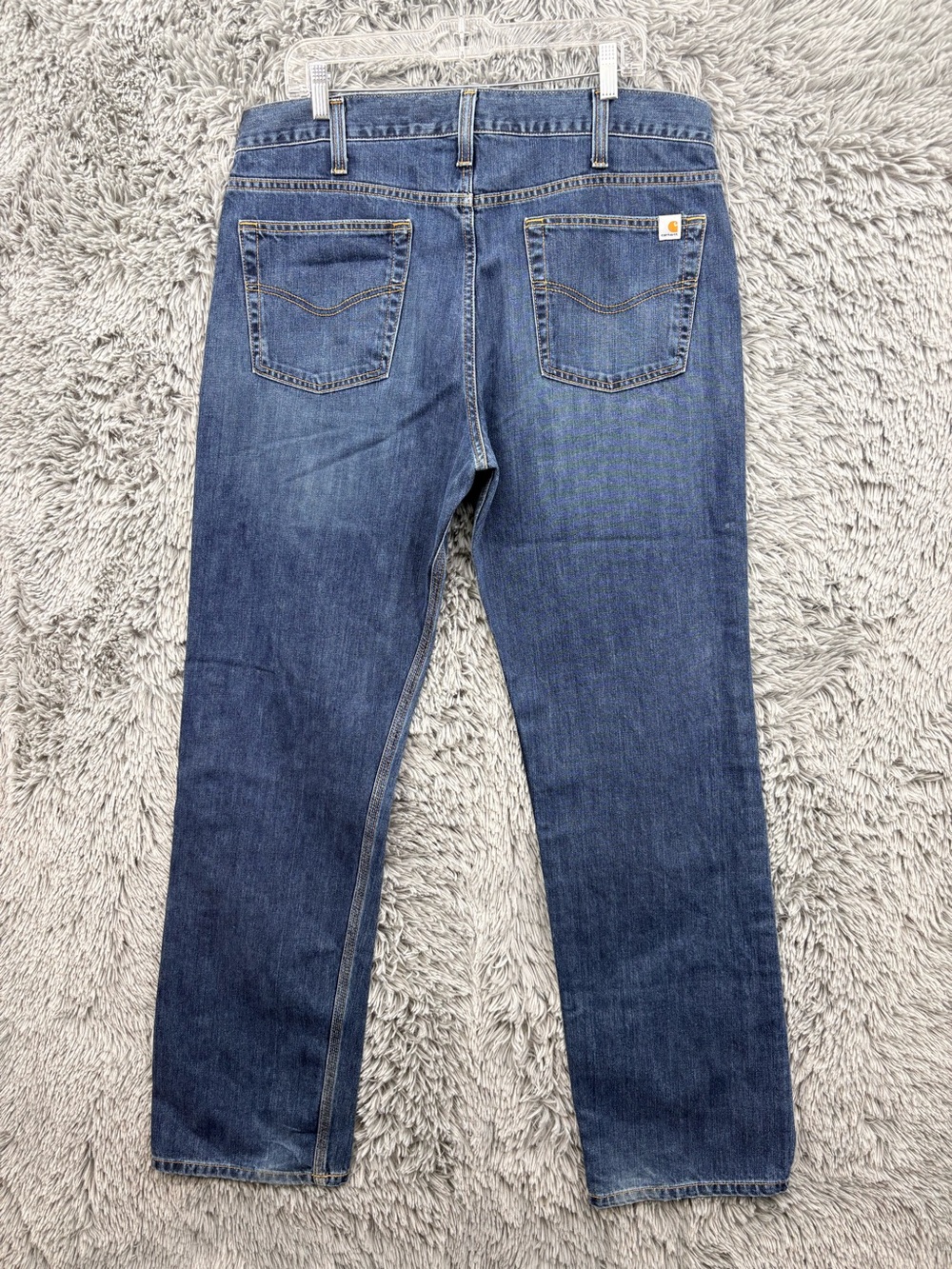 Carhartt Relaxed Fit Straight Jeans Mens 36 Workwear Blue Denim B320 WTB
